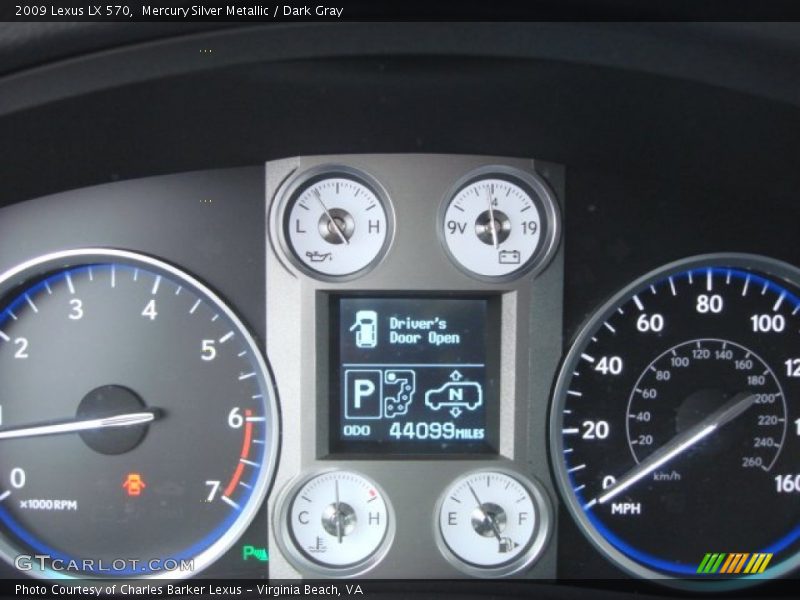 Mercury Silver Metallic / Dark Gray 2009 Lexus LX 570