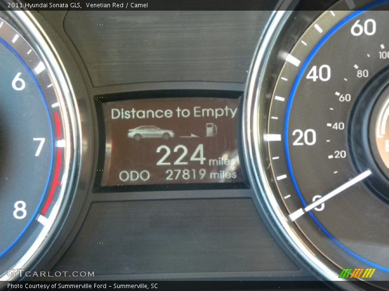 Venetian Red / Camel 2011 Hyundai Sonata GLS