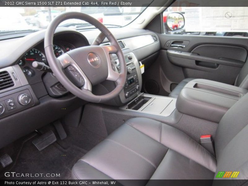 Ebony Interior - 2012 Sierra 1500 SLT Z71 Extended Cab 4x4 