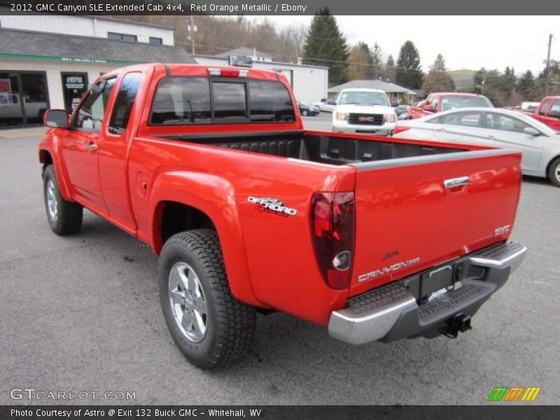  2012 Canyon SLE Extended Cab 4x4 Red Orange Metallic