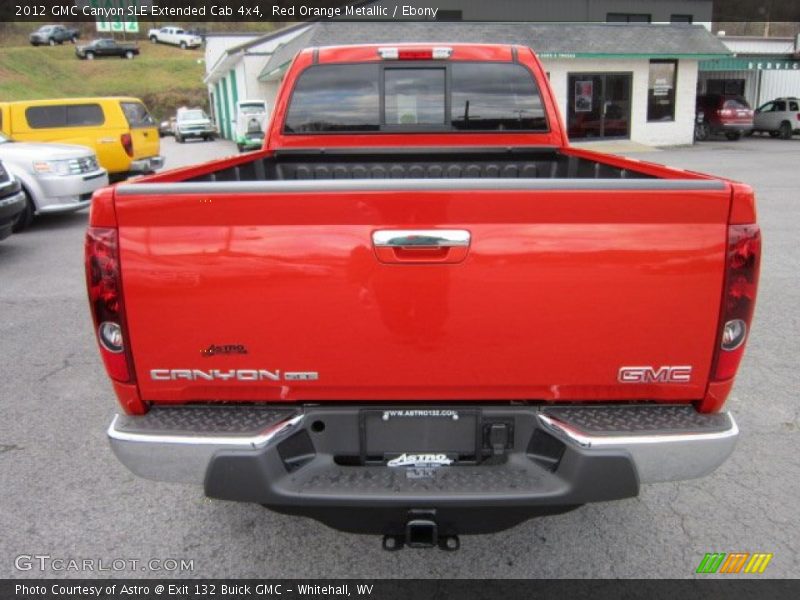 Red Orange Metallic / Ebony 2012 GMC Canyon SLE Extended Cab 4x4