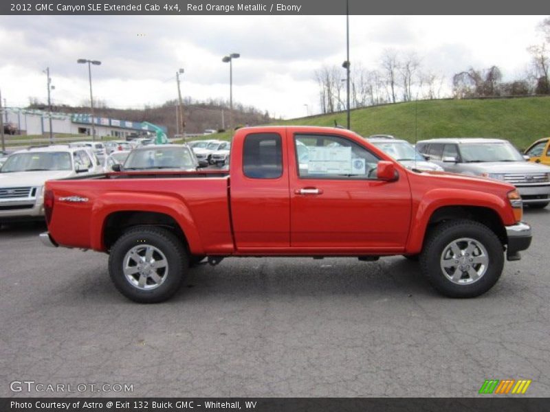  2012 Canyon SLE Extended Cab 4x4 Red Orange Metallic