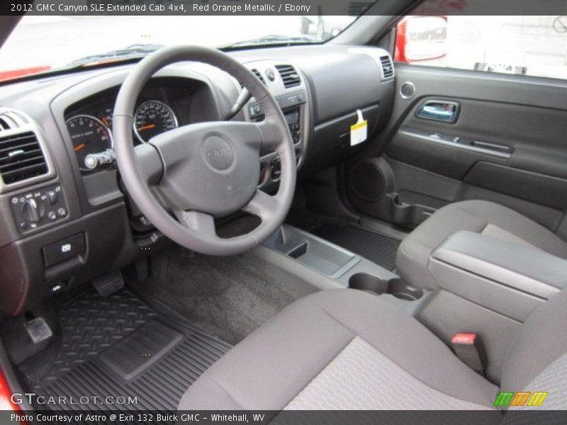 Ebony Interior - 2012 Canyon SLE Extended Cab 4x4 
