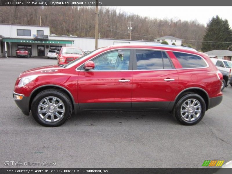 Crystal Red Tintcoat / Titanium 2012 Buick Enclave AWD