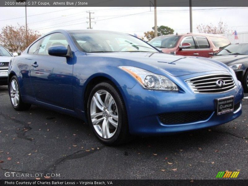 Athens Blue / Stone 2010 Infiniti G 37 Coupe