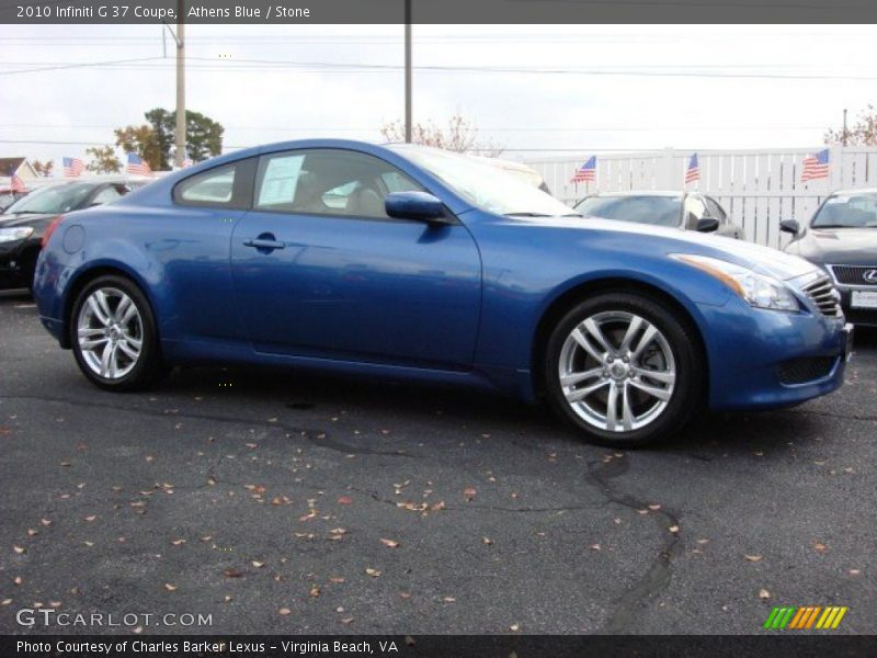 Athens Blue / Stone 2010 Infiniti G 37 Coupe