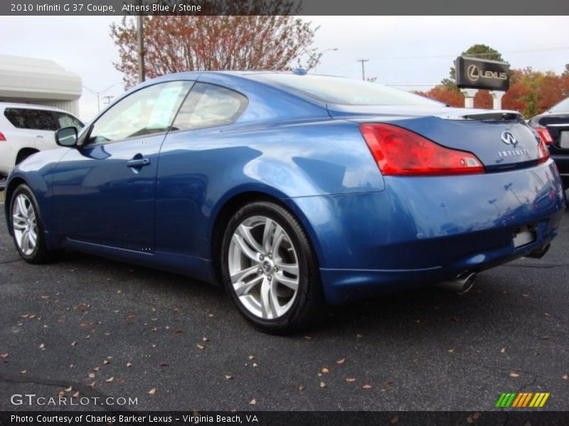 Athens Blue / Stone 2010 Infiniti G 37 Coupe