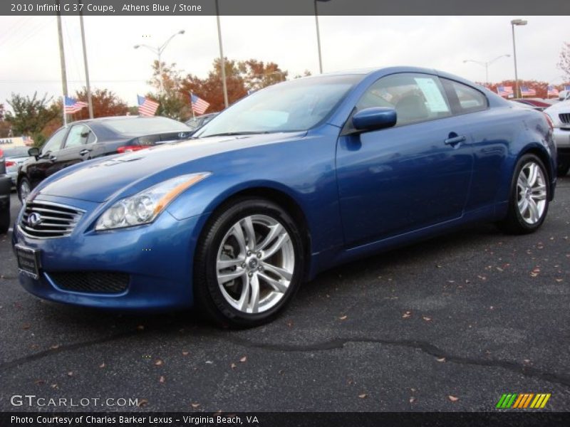 Athens Blue / Stone 2010 Infiniti G 37 Coupe