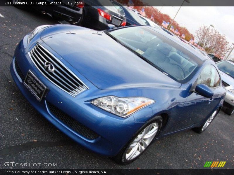 Athens Blue / Stone 2010 Infiniti G 37 Coupe