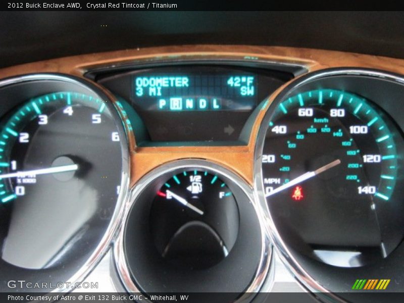 Crystal Red Tintcoat / Titanium 2012 Buick Enclave AWD