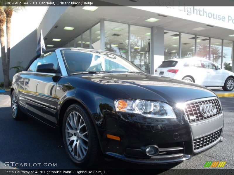 Brilliant Black / Beige 2009 Audi A4 2.0T Cabriolet