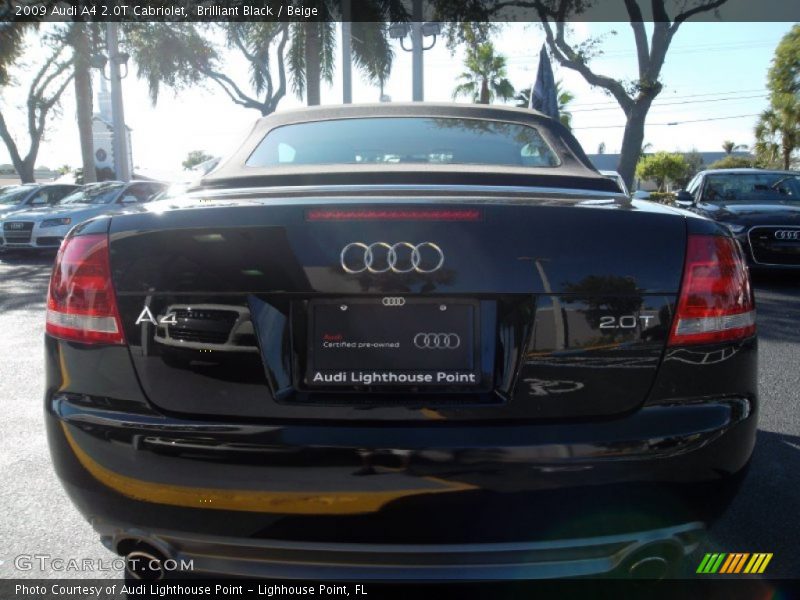 Brilliant Black / Beige 2009 Audi A4 2.0T Cabriolet
