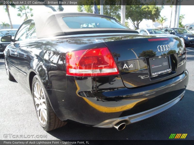Brilliant Black / Beige 2009 Audi A4 2.0T Cabriolet