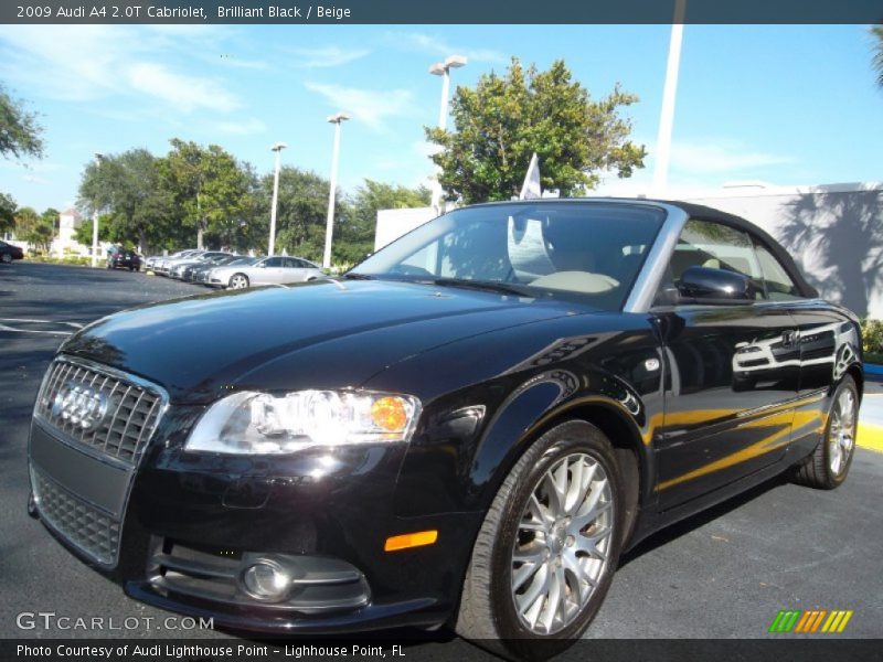 Brilliant Black / Beige 2009 Audi A4 2.0T Cabriolet