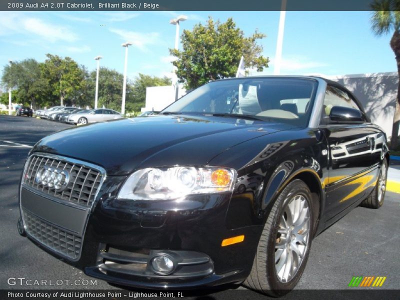 Brilliant Black / Beige 2009 Audi A4 2.0T Cabriolet
