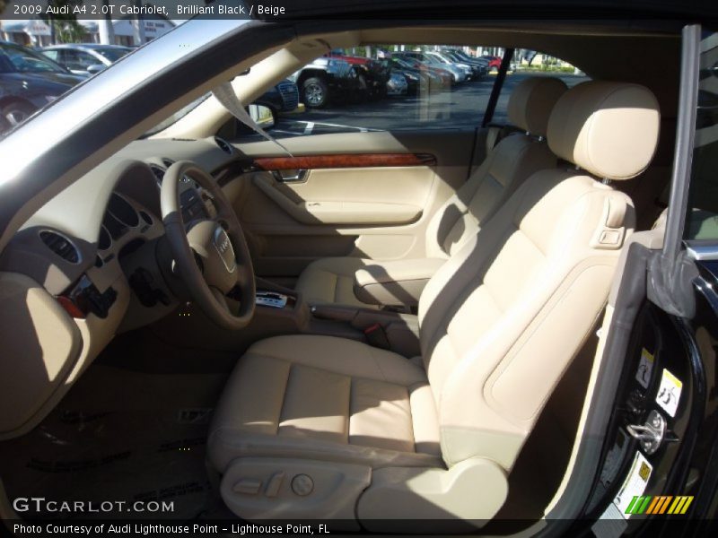 Brilliant Black / Beige 2009 Audi A4 2.0T Cabriolet