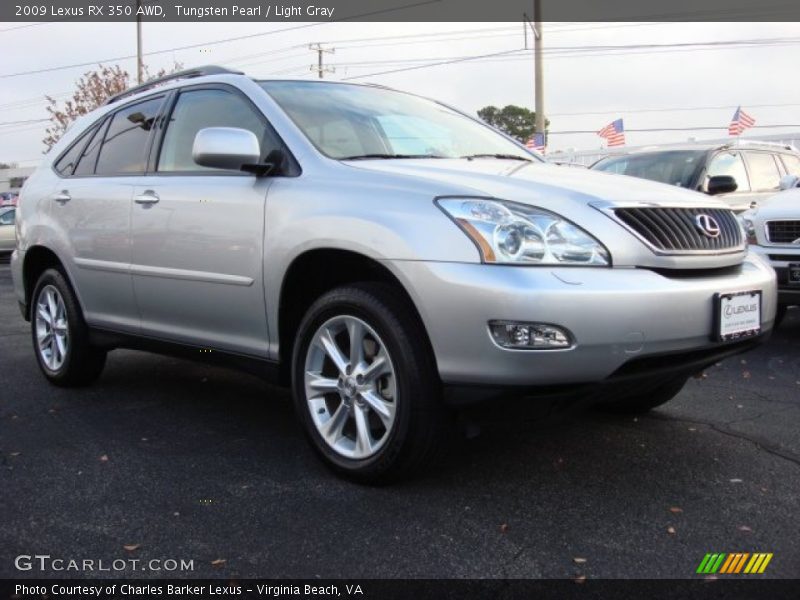 Tungsten Pearl / Light Gray 2009 Lexus RX 350 AWD