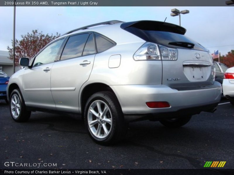 Tungsten Pearl / Light Gray 2009 Lexus RX 350 AWD
