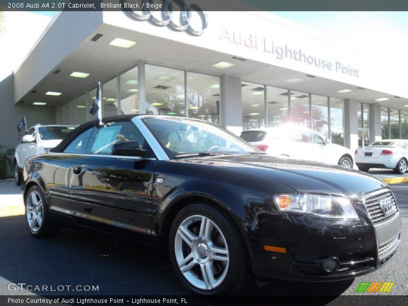Brilliant Black / Beige 2008 Audi A4 2.0T Cabriolet
