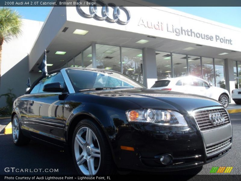 Brilliant Black / Beige 2008 Audi A4 2.0T Cabriolet