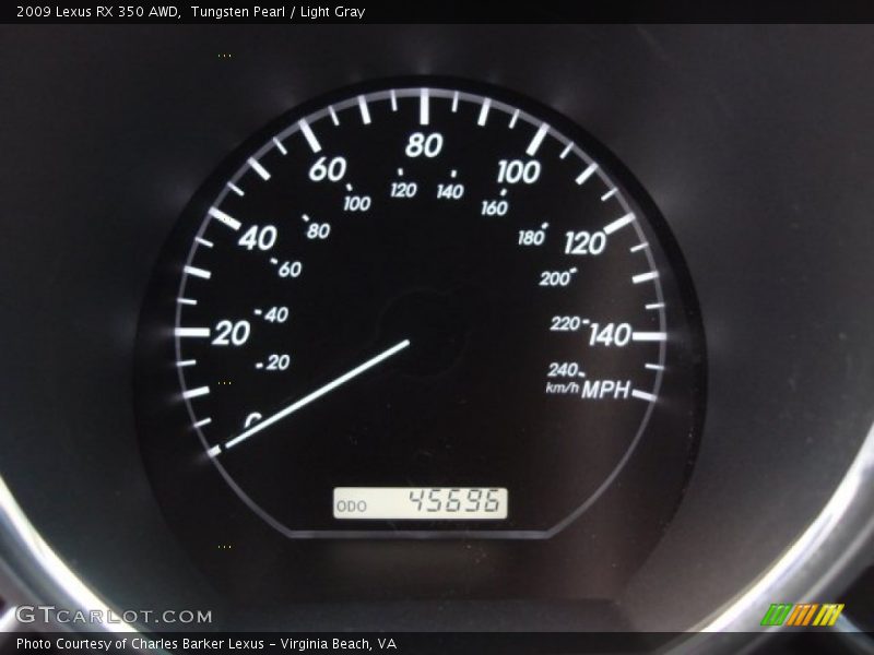 Tungsten Pearl / Light Gray 2009 Lexus RX 350 AWD