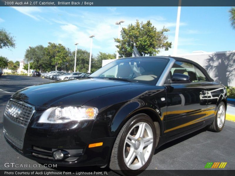 Brilliant Black / Beige 2008 Audi A4 2.0T Cabriolet