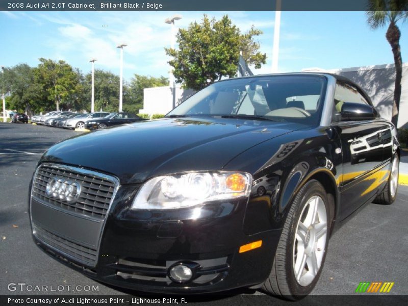Brilliant Black / Beige 2008 Audi A4 2.0T Cabriolet