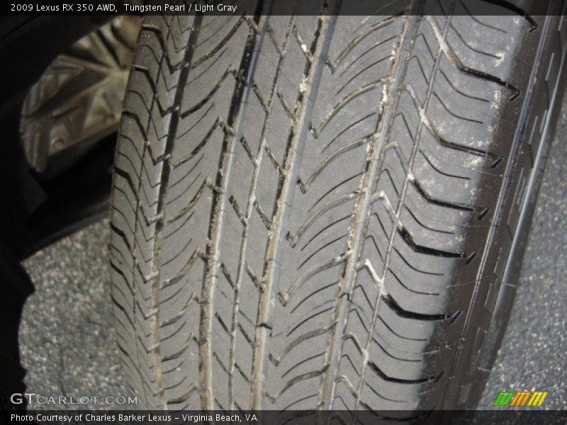 Tungsten Pearl / Light Gray 2009 Lexus RX 350 AWD