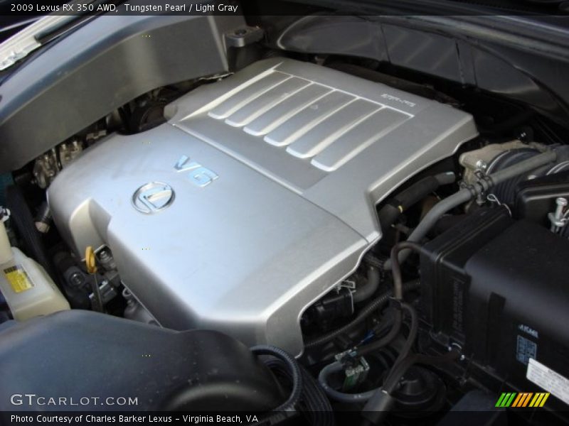 Tungsten Pearl / Light Gray 2009 Lexus RX 350 AWD