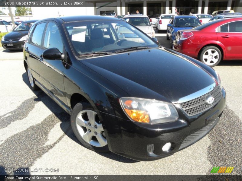 Black / Black 2008 Kia Spectra 5 SX Wagon