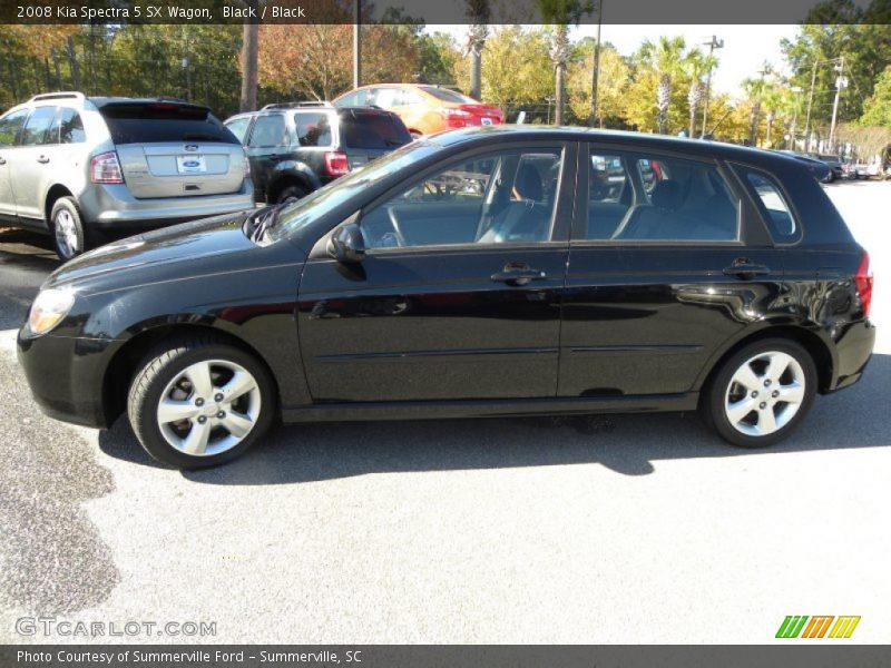 Black / Black 2008 Kia Spectra 5 SX Wagon