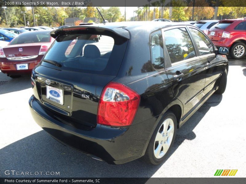 Black / Black 2008 Kia Spectra 5 SX Wagon