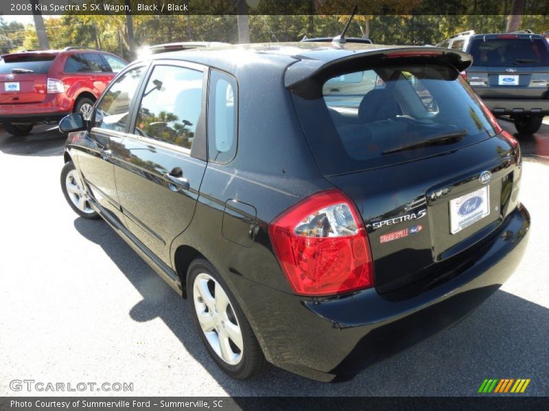 Black / Black 2008 Kia Spectra 5 SX Wagon