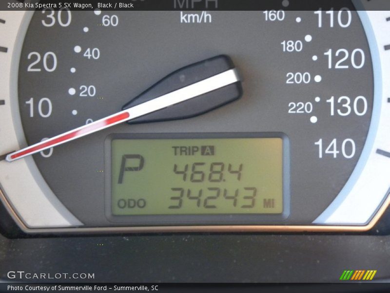 Black / Black 2008 Kia Spectra 5 SX Wagon