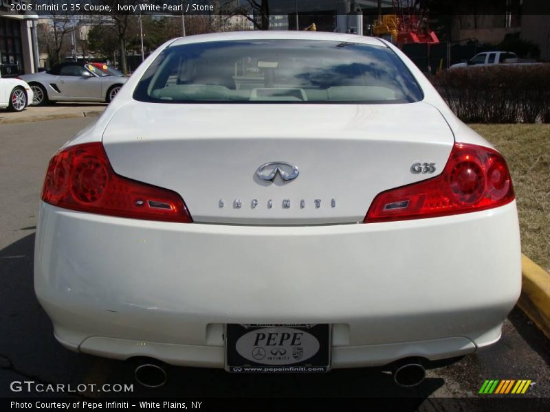 Ivory White Pearl / Stone 2006 Infiniti G 35 Coupe