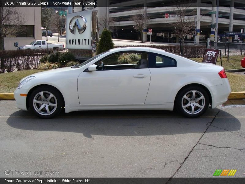 Ivory White Pearl / Stone 2006 Infiniti G 35 Coupe