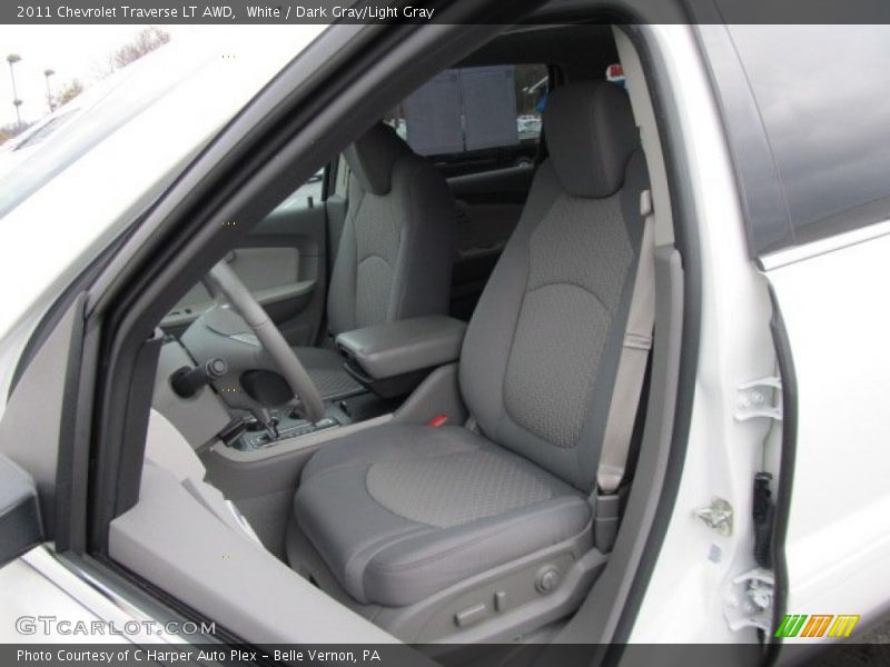 White / Dark Gray/Light Gray 2011 Chevrolet Traverse LT AWD