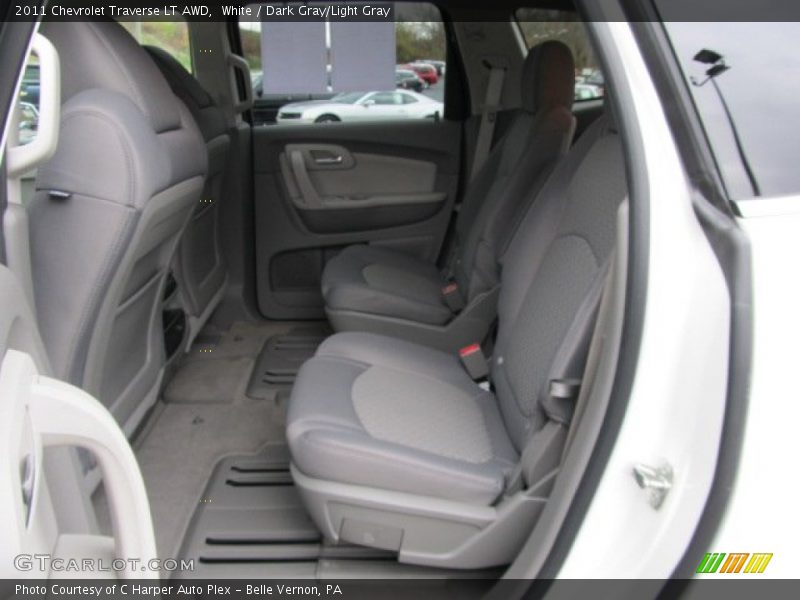 White / Dark Gray/Light Gray 2011 Chevrolet Traverse LT AWD