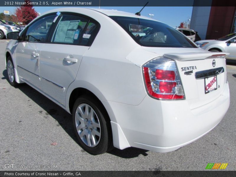Aspen White / Charcoal 2012 Nissan Sentra 2.0 S