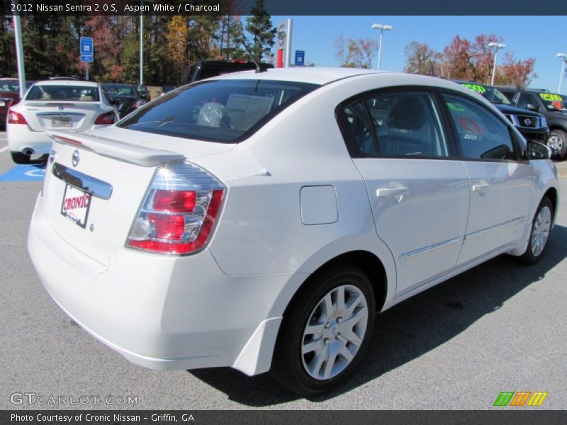 Aspen White / Charcoal 2012 Nissan Sentra 2.0 S