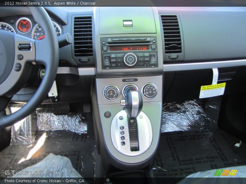 Aspen White / Charcoal 2012 Nissan Sentra 2.0 S