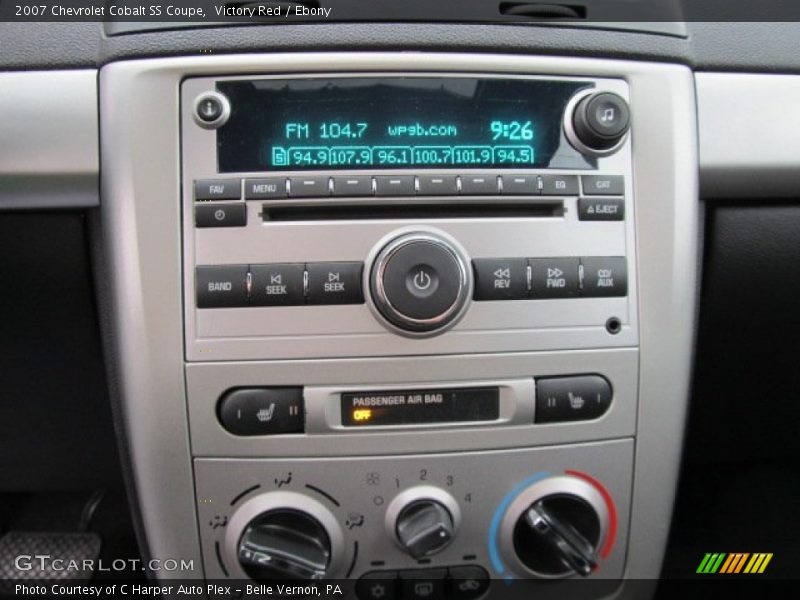 Audio System of 2007 Cobalt SS Coupe