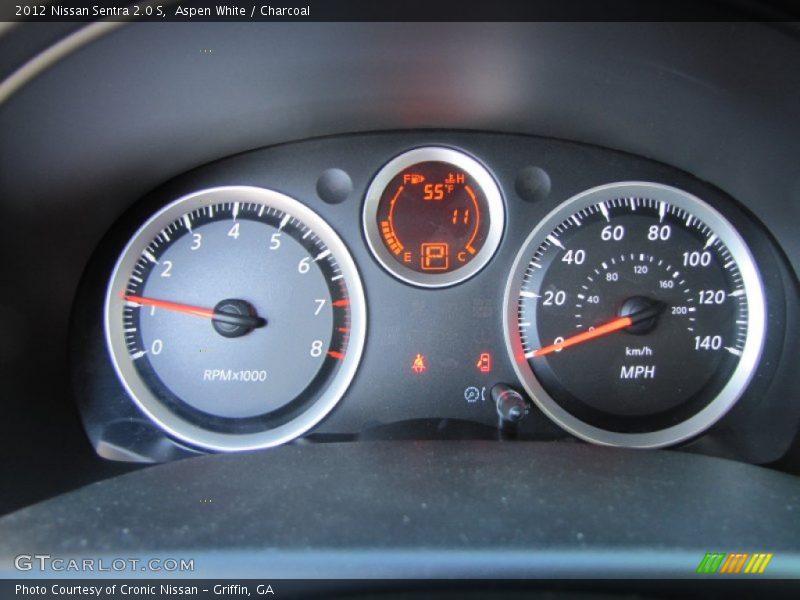 Aspen White / Charcoal 2012 Nissan Sentra 2.0 S