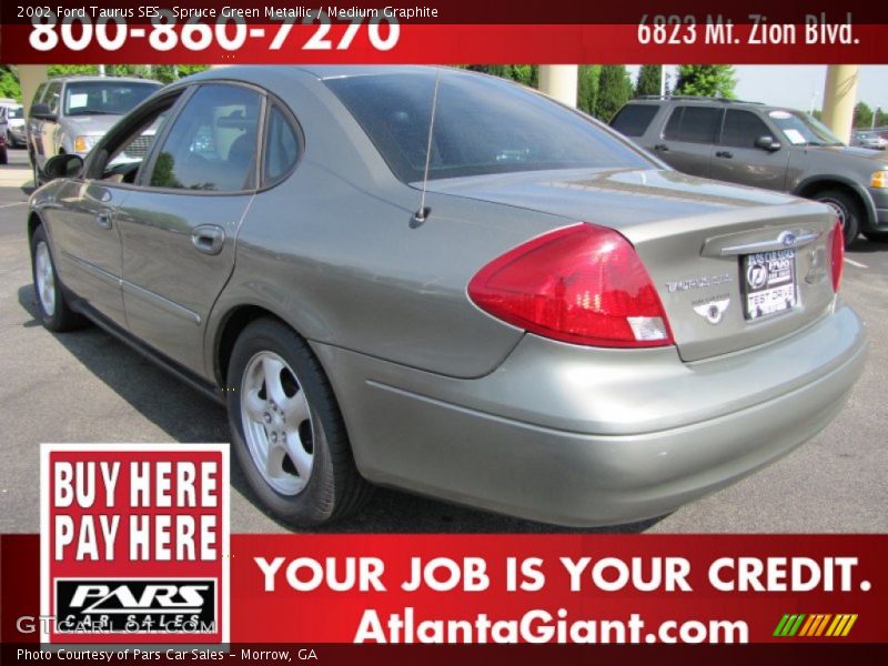 Spruce Green Metallic / Medium Graphite 2002 Ford Taurus SES