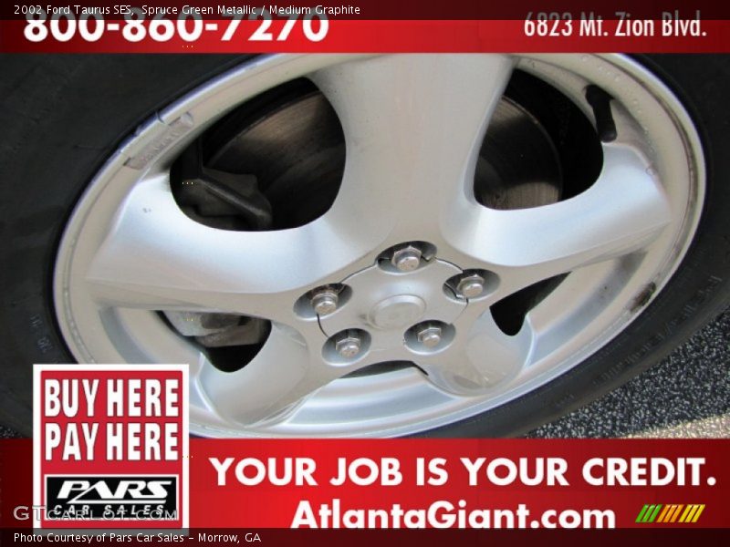 Spruce Green Metallic / Medium Graphite 2002 Ford Taurus SES