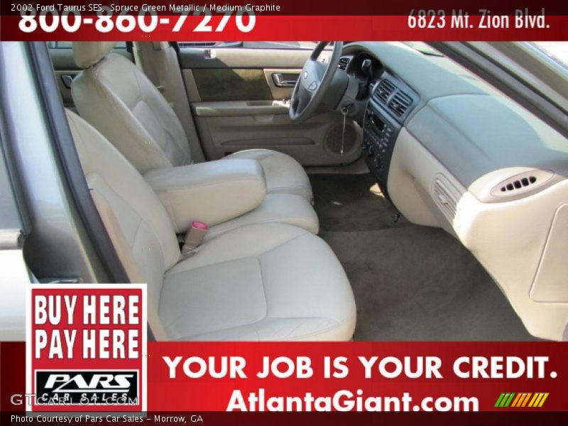 Spruce Green Metallic / Medium Graphite 2002 Ford Taurus SES