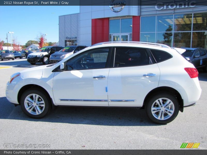 Pearl White / Gray 2012 Nissan Rogue SV