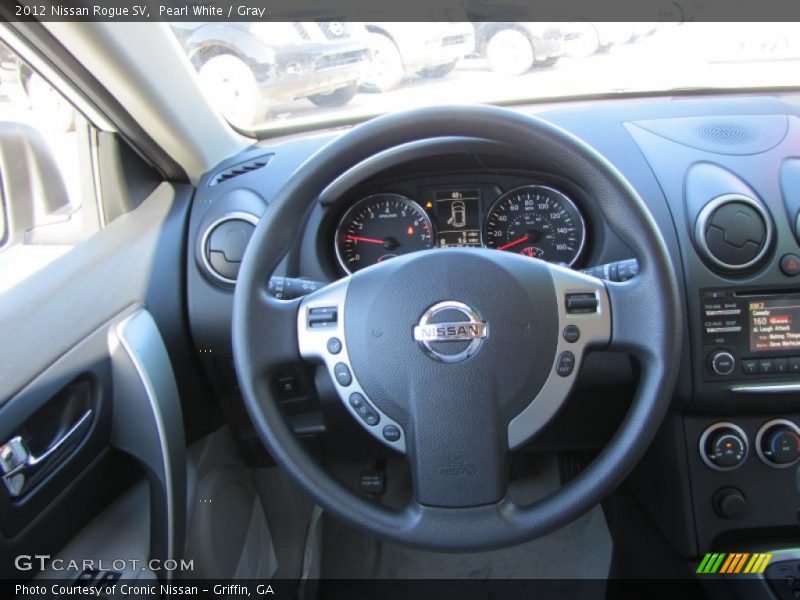 Pearl White / Gray 2012 Nissan Rogue SV