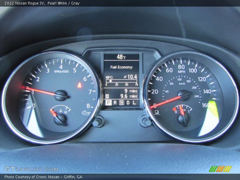 Pearl White / Gray 2012 Nissan Rogue SV