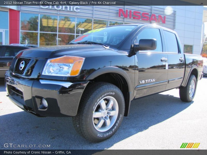 Galaxy Black / Pro 4X Charcoal 2012 Nissan Titan Pro-4X Crew Cab 4x4